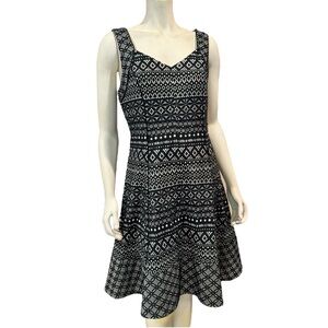 NEW Donna Ricco Black Lace Fit & Flare Dress